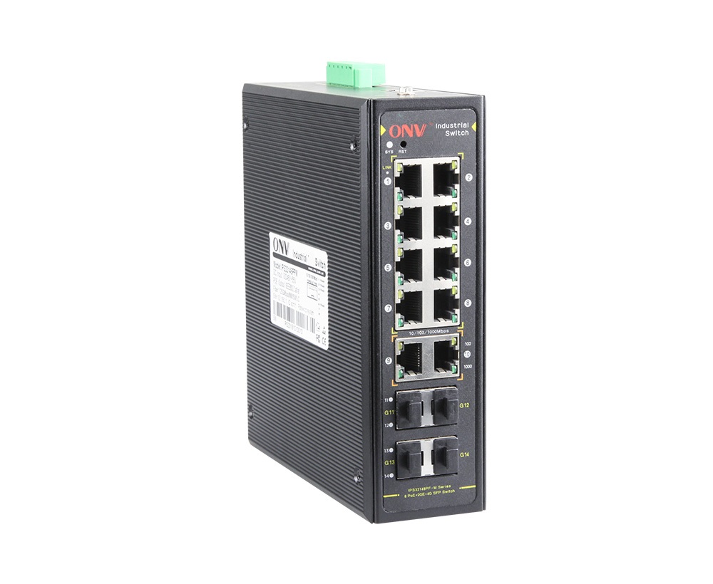 Гигабитный 14-портовый управляемый L2 промышленный Ethernet-коммутатор