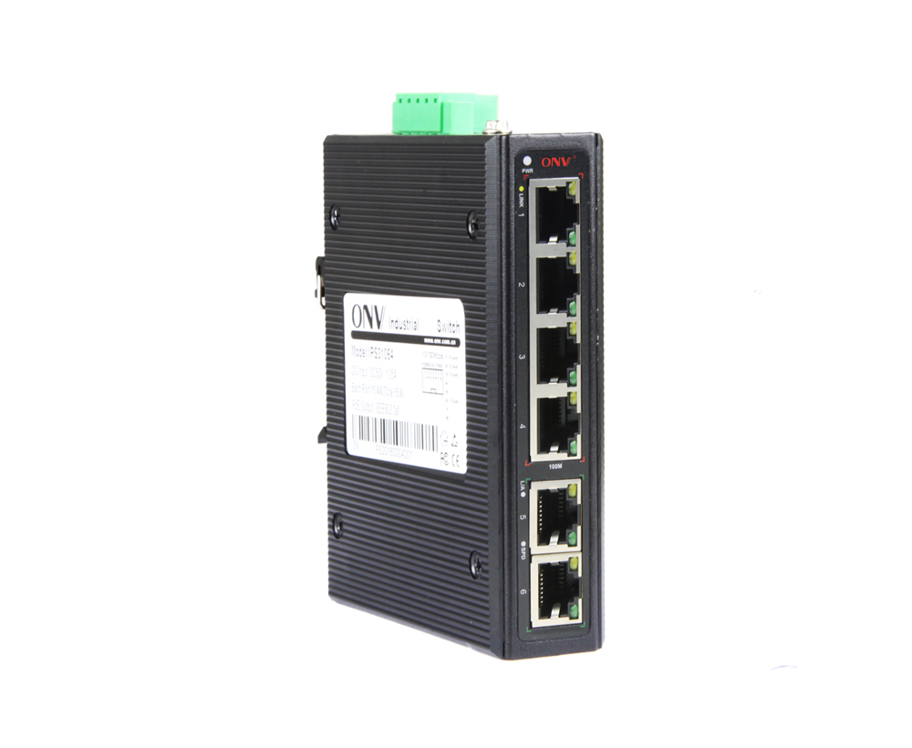 6-портовый промышленный Ethernet-коммутатор 10/100 м