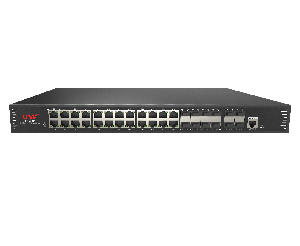 10G восходящая связь 36-портовый управляемый коммутатор PoE L3