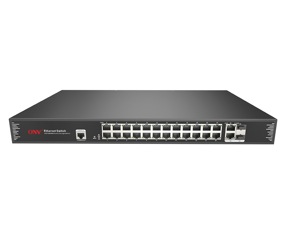 Гигабитный восходящий канал, 26-портовый управляемый Ethernet-коммутатор L2