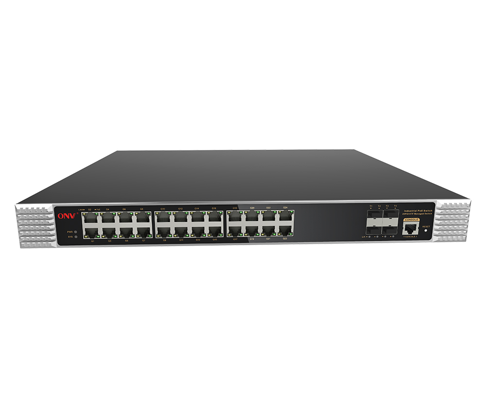 Uplink 10G 28-портовый управляемый L2 промышленный коммутатор PoE
