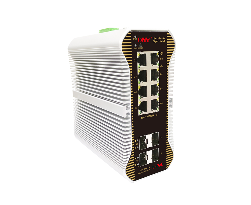 12-портовый управляемый промышленный коммутатор BT PoE L2 2,5G