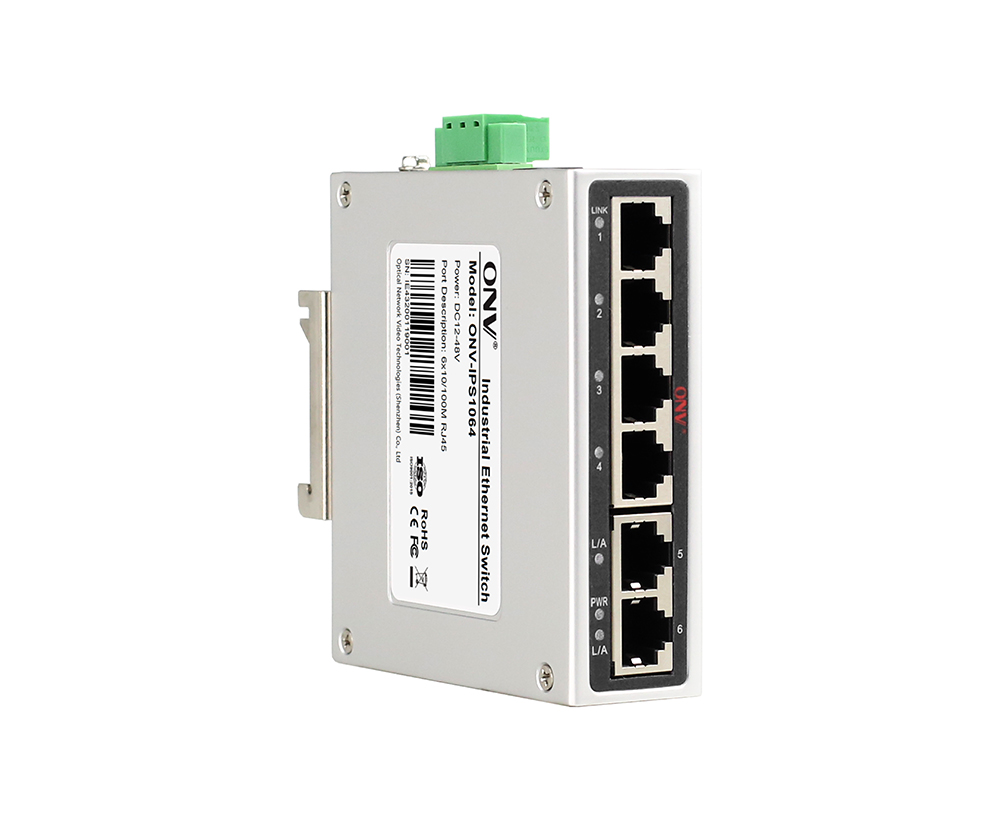 6-портовый промышленный Ethernet-коммутатор 10/100 м