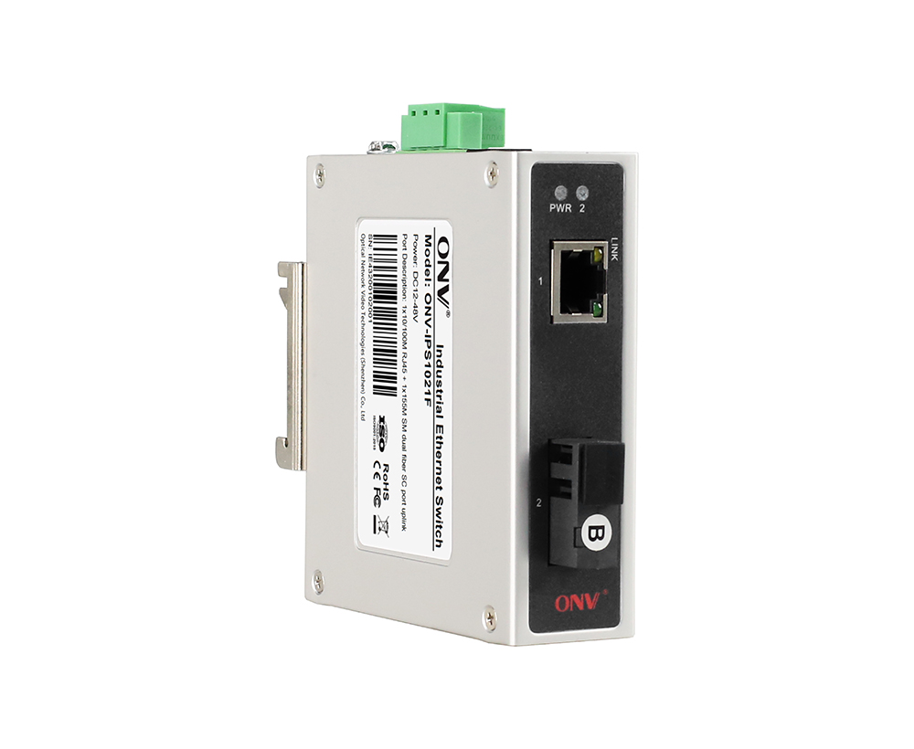 2-портовый промышленный Ethernet-коммутатор 10/100 м