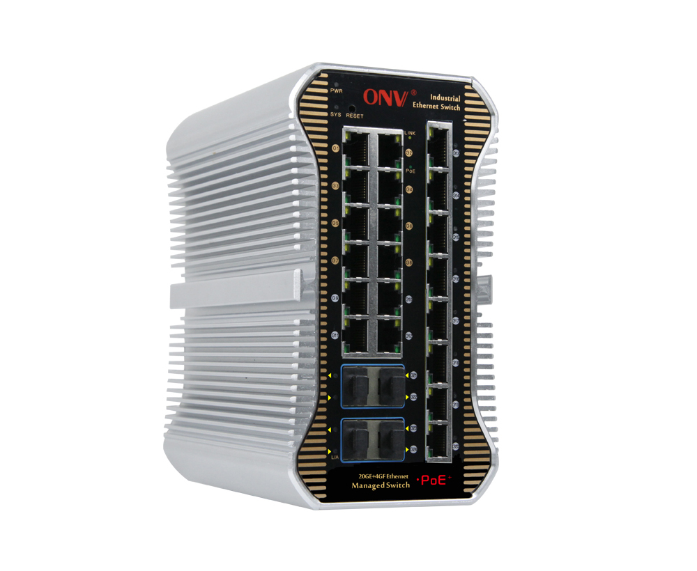 10G uplink 24-портовый управляемый L2 промышленный коммутатор PoE