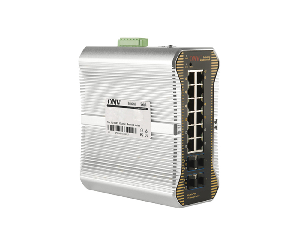 10G восходящий канал 16-портовый управляемый L2 промышленный Ethernet-коммутатор
