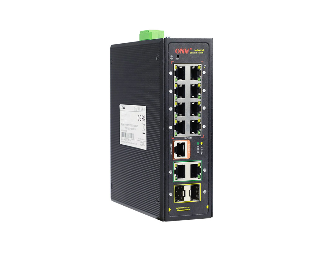 Гигабитный восходящий канал 10-портовый управляемый L2 промышленный Ethernet-коммутатор