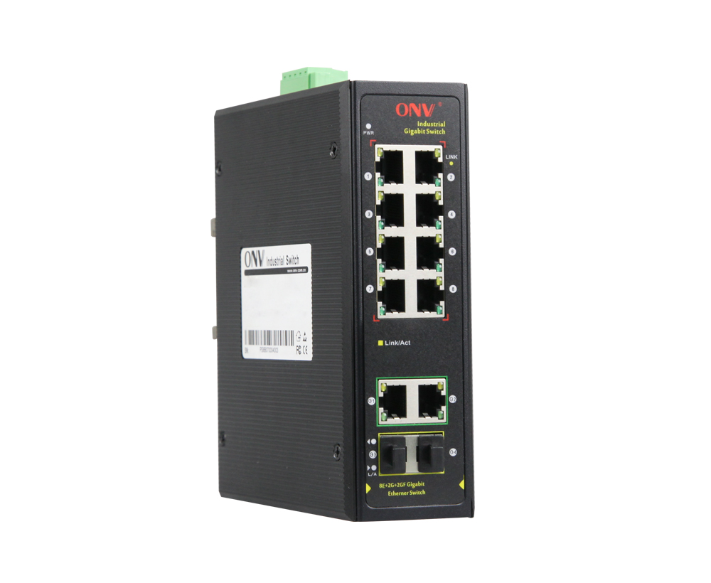Гигабитный восходящий 12-портовый промышленный Ethernet-коммутатор
