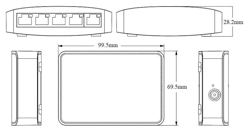 5 port Ethernet switch, Ethernet switch, Ethernet switch 5 port