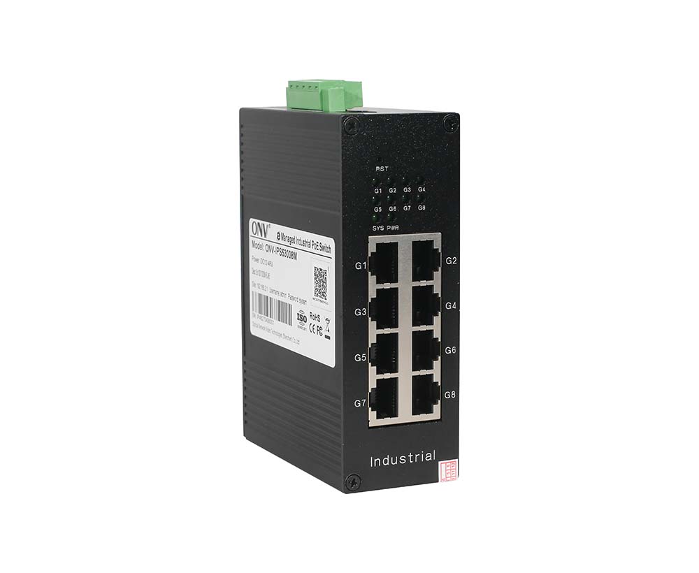 Гигабитный 8-портовый простой в управлении промышленный коммутатор Ethernet