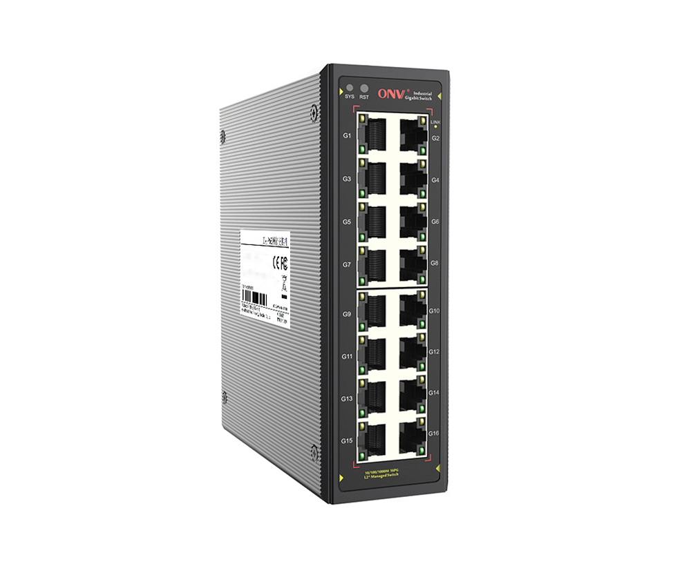 Гигабитный 16-портовый управляемый L2 промышленный Ethernet-коммутатор