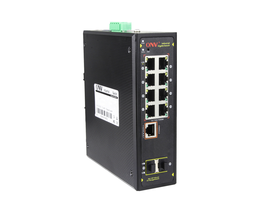 Гигабитный 10-портовый управляемый L2 промышленный Ethernet-коммутатор