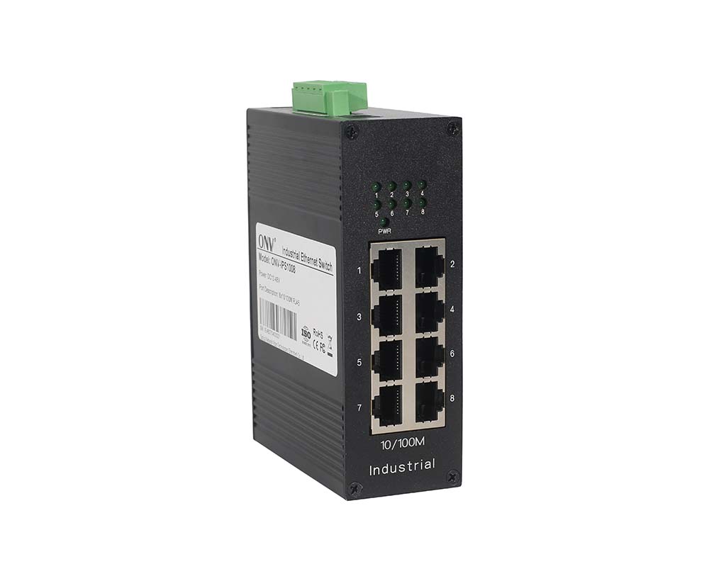 10/100 м 8-портовый промышленный Ethernet-коммутатор