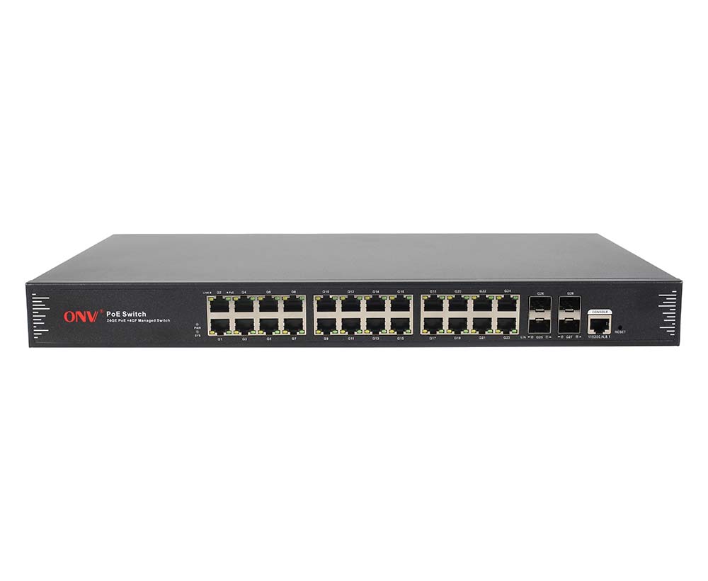 Gigabit 28-портовый управляемый коммутатор PoE L2