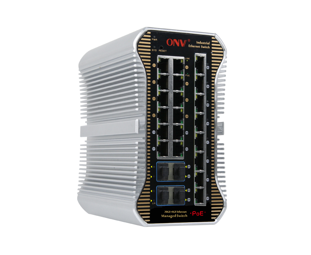 10G uplink 24-портовый управляемый L3 промышленный коммутатор PoE