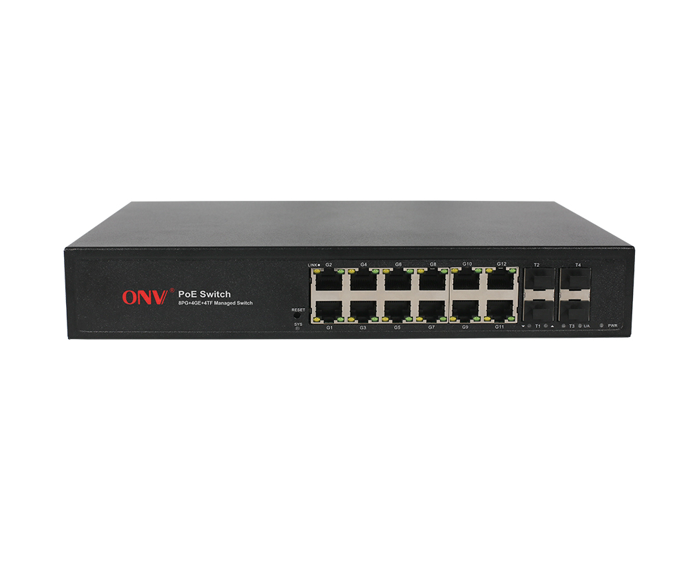 10G восходящая связь 16-портовый управляемый коммутатор PoE L2